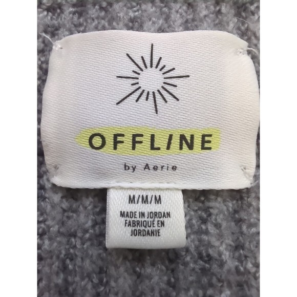 Aerie Offline Twist Front Long Sleeve Ribbed Sweater Sz Medium Athleisure EUC - Picture 9 of 14